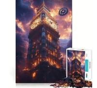 Puzzle Steampunk Big Ben avec Engrenages, 1000 pièces, pour Adultes, Jouet de logique Pure, Divertissement apaisant, découpe Nette, Cadeau Exceptionnel 50x75cm
