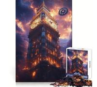 Puzzle Steampunk Big Ben avec Engrenages, 1000 pièces, pour Adultes, Jouet de logique Pure, Divertissement apaisant, découpe Nette, Cadeau Exceptionnel 50x75cm