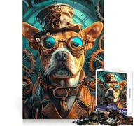 Puzzle Steampunk Chien 1000 Pièces pour Adultes Jeu de Logique et de Précision pour Une Utilisation Intérieure 50x75cm
