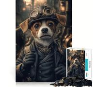 Puzzle Steampunk de 1000 pièces représentant Un Portrait de Chien, pour Adultes Jeu de logique et de Stimulation mentale, Anti-Stress, découpe Ferme, Cadeau Original 50x75cm