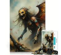 Puzzle Steampunk Démon Ailé 1000 Pièces pour Adolescents Jeu Intelligent Découpe Précise Cadeau de Saison 50x75cm