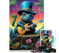 Puzzle Steampunk Dino Guitariste pour Adultes 1000 pièces Renforce la mémoire, apaisement, Amusement, qualité supérieure, Joli Cadeau 38x26cm