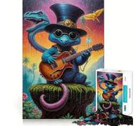 Puzzle Steampunk Dino Jam Session 1000 pièces pour Adolescents, Jeu de logique Clair, Loisirs faciles, découpe Parfaite, Cadeau d'anniversaire 38x26cm