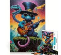Puzzle Steampunk Dino Jam Session pour Adolescents, 1000 pièces, pour améliorer la mémoire, Jeu apaisant, Bords Nets, Cadeau de Noël 50x75cm