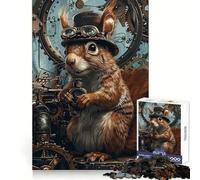 Puzzle Steampunk Écureuil 1000 Pièces pour Adultes Jeu de Réflexion Intelligent, Silencieux et Amusant Découpe Précise Cadeau Spécial 38x26cm