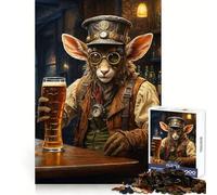 Puzzle Steampunk Faune Bière Artisanale 1000 Pièces pour Adolescents Jeu de Réflexion et de Détente Mentale Modèle à Assembler Liste de Souhaits du Père Noël 50x75cm