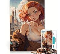 Puzzle Steampunk Femme Anime Sexy pour Adolescents 1000 Pièces Jeu Intelligent Loisirs Découpe Précise Cadeau Saisonnier 50x75cm