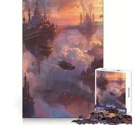 Puzzle Steampunk Gratte-Ciel 1000 Pièces pour Adolescents Se Remémorer, Améliorer, Détendre l'esprit, Pièce d'art Fine et Claire 38x26cm
