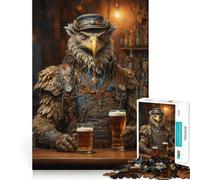 Puzzle Steampunk Griffon Bière 1000 Pièces pour Adolescents Jeu de Logique Claire Loisirs Faciles Découpe Parfaite Cadeau d'anniversaire 38x26cm