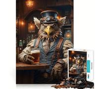 Puzzle Steampunk Griffon Bière Adultes 1000 Pièces Améliore la Mémoire Calme et Agréable Bords Nets Pièce de Collection 50x75cm