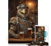 Puzzle Steampunk Griffon Bière pour Adolescents 1000 Pièces Jeu de Logique Fine Passe-Temps Calme Pièce de Collection Art Bordure Soigneuse 50x75cm