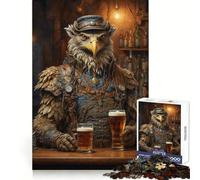 Puzzle Steampunk Griffon Bière pour Adolescents 1000 Pièces Jeu de Logique Fine Passe-Temps Calme Pièce de Collection Art Bordure Soigneuse 50x75cm