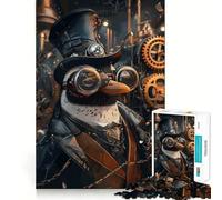 Puzzle Steampunk Pingouin Animal 1000 Pièces pour Adolescents Jouet Intelligent et Ludique Cadeau de Noël Idéal 38x52cm