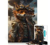 Puzzle Steampunk Renards 1000 pièces pour Adolescents, Jeu d'exercice Mental, Relaxation, Design à Assembler, liste de souhaits du Père Noël 38x26cm