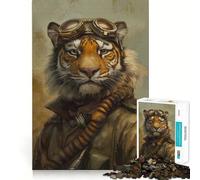 Puzzle Steampunk Tigre 1000 pièces pour Adolescents, Jeu de logique, léger et Relaxant, découpe précise, Cadeau Classique 38x52cm