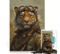 Puzzle Steampunk Tigre pour Adultes, 1000 pièces, Jeu de logique Pointue, Amusant et précis, Cadeau mémorable 50x75cm