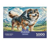Puzzle Stimulant de 1000pcs représentant Un Dogue tibétain dans Un Champ Vert Un Chien Tout Doux pour Adultes, Adolescents et Seniors. Jeu de réflexion. 70x50 cm/1000pcs