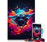 Puzzle Stingray Coloré 1000 Pièces pour Adultes Jeu de Logique et de Développement Cadeau Premium Edge 50x75cm