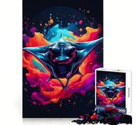 Puzzle Stingray Coloré de 1000 Pièces pour Adolescents Jeu Intelligent pour Partager Un Moment de Lien Découpe Précise Collection d'art 38x52cm