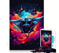 Puzzle Stingray Coloré de 1000 Pièces pour Adolescents Jeu Intelligent pour Partager Un Moment de Lien Découpe Précise Collection d'art 38x52cm