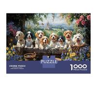 Puzzle Stitch 1000 Pieces avec Un Touch Animal - Ce Puzzle Chien 1000 Pièces Est Un Défi Satisfaisant pour Les Adultes 38x26cm/1000pcs