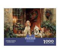 Puzzle Stitch 1000 Pieces avec Un Touch Animal - Ce Puzzle Chien 1000 Pièces Est Un Défi Satisfaisant pour Les Adultes 70x50cm/1000pcs