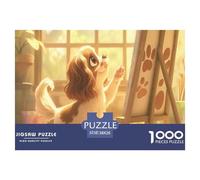 Puzzle Stitch 1000 Pieces Interprétation Libre - Représente Un Chien dans Un Puzzle 1000 Pieces Adulte Plein De Charme Animal 38x26cm/1000pcs
