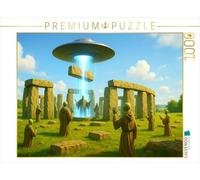 Puzzle · Stonehenge - des extraterrestres avec Un Rayon d'énergie | L'énigme de l'architecture · 1000 pièces · Format assemblé 64 × 48 cm · CALVENDO Puzzle