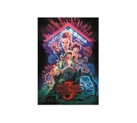 pour Stranger Things Fan - Puzzle Affiche Saison 3, 1000 Pieces, 50x70cm - Collection Serie TV, Film - Set Puzzle Adulte et Carte
