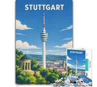 Puzzle Stuttgart TV Tower 1000pcs (70x50cm) avec Motif | Pour les longues séances de puzzle : ce puzzle 1000 pièces adulte se prête aux longues séances et aux moments de.