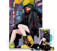 Puzzle Style Rue de Tokyo 1000 pièces pour Adolescents, Jeu de logique Solide, activité à la Maison, Bords Nets, Cadeau précieux 50x75cm