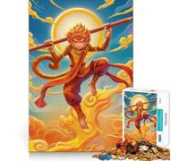 Puzzle Sun Wukong pour Adultes, 1000 pièces, renforce la mémoire, Calme et apaisé, Bords Nets, Objet de Collection 38x52cm