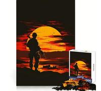 Puzzle Sunset Army 1000 pièces pour Adultes, Jeu de logique et de résolution d'énigmes, Anti-Stress, découpe précise, liste de souhaits du Père Noël 38x52cm