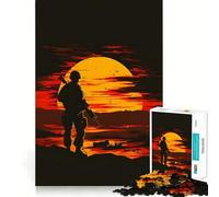 Puzzle Sunset Army 1000 pièces pour Adultes, Jeu de logique et de résolution d'énigmes, Anti-Stress, découpe précise, liste de souhaits du Père Noël 38x52cm