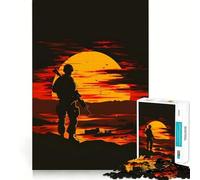 Puzzle Sunset Army 1000 pièces pour Adultes, pour Un Jeu de logique raffiné et des Moments de détente 38x26cm
