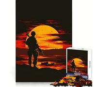 Puzzle Sunset Army 1000 pièces pour Adultes Soulagement du Stress Découpe précise Père Noël Vœux 50x75cm