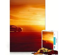 Puzzle Sunset Chase 1000 pièces pour Adolescents, Jouet Intelligent et ludique, Cadeau de Noël idéal 38x52cm