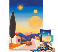 Puzzle Sunset Drive 1000 pièces pour Adolescents, Jouet Intelligent et Amusant, Cadeau de Noël idéal 38x52cm