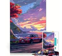Puzzle Sunset Drive 1000 pièces pour Adolescents, Jouet Stimulant la logique et apaisant, œuvre d'art de qualité supérieure à Collectionner 50x75cm