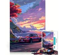 Puzzle Sunset Drive 1000 pièces pour Adultes, Cadeau, Jeu de logique et d'adresse, Anti-Stress, découpe précise, liste de souhaits du Père Noël 38x26cm