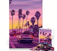 Puzzle Sunset Drive 1000 pièces pour Adultes pour stimuler Le Cerveau, se détendre et créer Une œuvre d'art mémorable 50x75cm