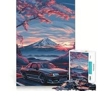 Puzzle Sunset Drive 1000 pièces pour Adultes Soulagement du Stress Découpe précise Père Noël Vœux 38x52cm