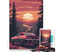 Puzzle Sunset Drive pour Adolescents, 1000 pièces, activité de réflexion à Domicile, Bords précis, Cadeau Festif 38x52cm