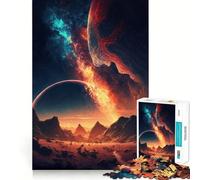 Puzzle Sunset Fantasy 1000 pièces pour Adolescents, Jeu de logique Clair, Loisirs faciles, découpe Parfaite, Cadeau d'anniversaire 50x75cm