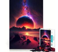 Puzzle Sunset Fantasy 1000 pièces pour Adultes, pour développer Son Esprit, Jeu d'adresse et de Calme, Design élégant et Assemblage raffiné 38x26cm