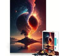 Puzzle Sunset Fantasy pour Adultes, 1000 pièces, Jeu de réflexion, Divertissement à Plusieurs, découpe de précision, Cadeau Unique 50x75cm