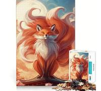 Puzzle Sunset Fox 1000 pièces pour Adolescents, Jeu d'exercice Mental, Relaxation, Design, Assemblage, liste de souhaits du Père Noël 38x52cm