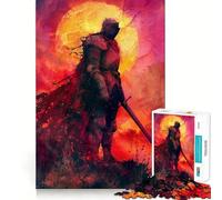 Puzzle Sunset Knight 1000 pièces pour Adolescents Se remémorer, améliorer, détendre, œuvre d'art aux Contours Nets 50x75cm