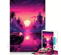 Puzzle Sunset Street Art 1000 pièces pour Adolescents, défi intellectuel, Passe-Temps Calme, découpe précise, Joli Cadeau 50x75cm