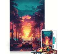 Puzzle Sunset Street Art 1000 pièces pour Adolescents Jeu de réflexion et d'éveil pour se détendre et s'évader 50x75cm